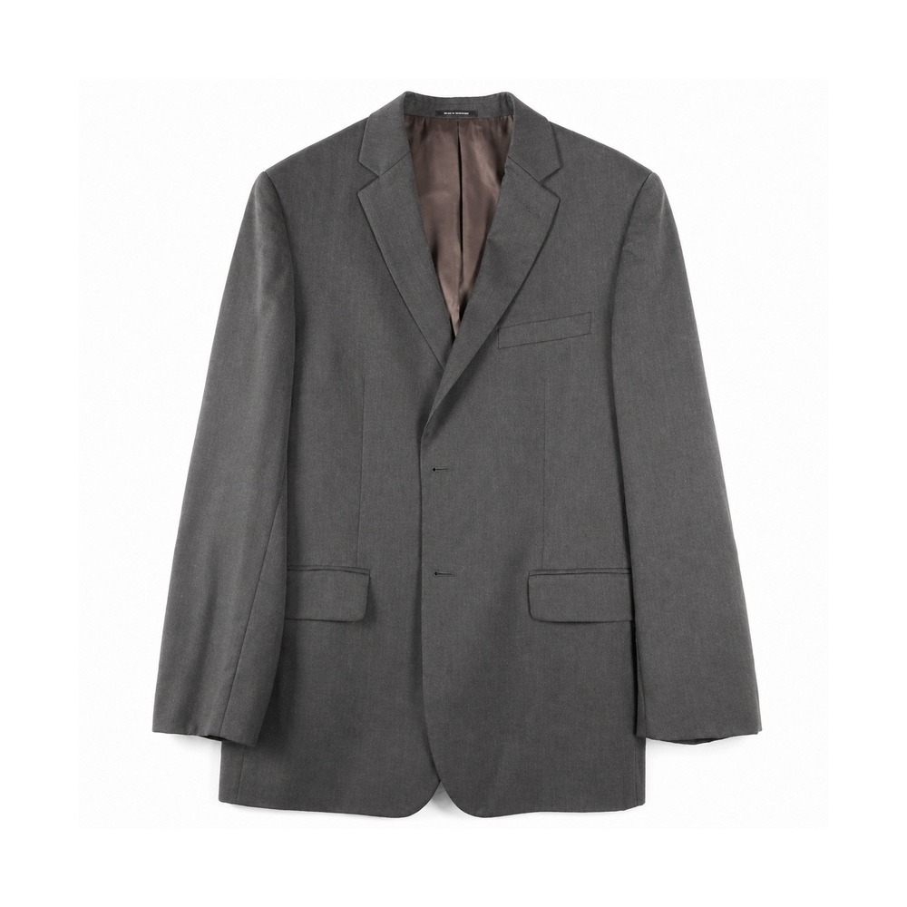 Pronto Uomo Platinum Mens 43 Long Charcoal Gray 100% Wool 2-Button Blazer Jacket